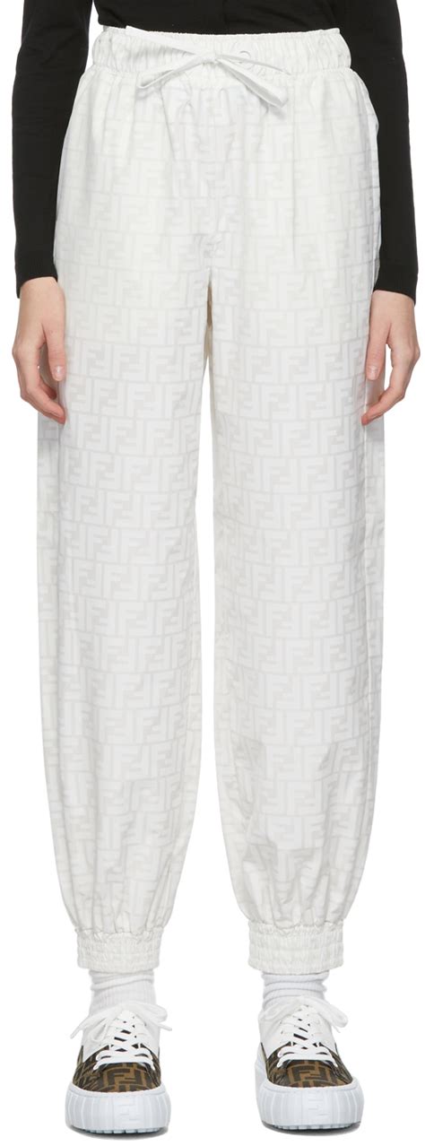 white fendi trousers